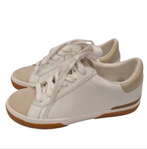 White And Tan Sneakers 6.5